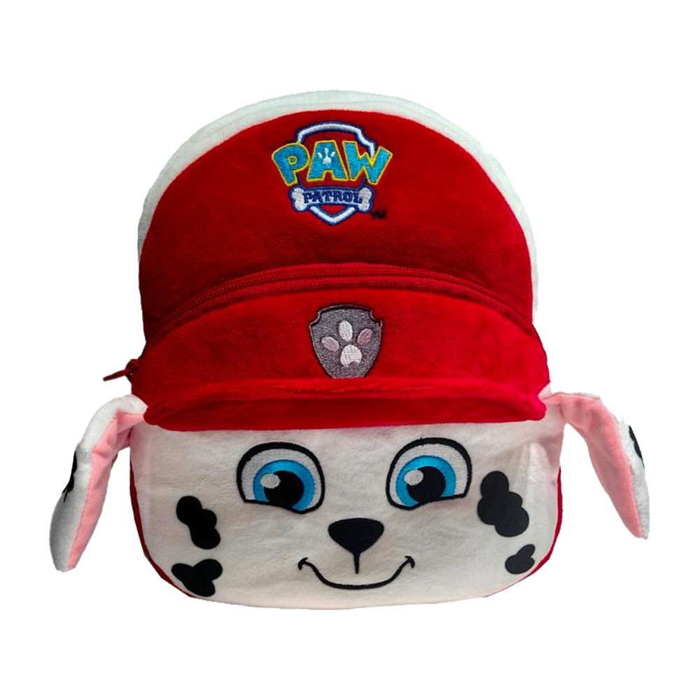 Mochila Infantil de Pelúcia Patrulha Canina Marshall Vermelho 4
