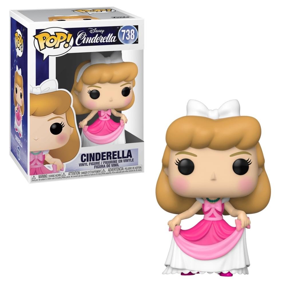 Boneco Funko Pop! Disney - Cinderela de Vestido Rosa