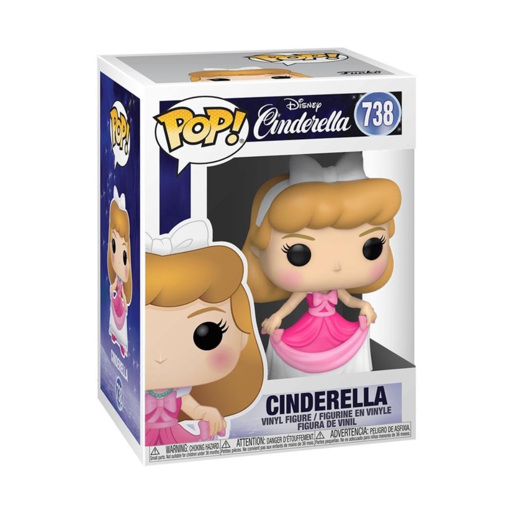 Boneco Funko Pop! Disney - Cinderela de Vestido Rosa ÚNICO 2