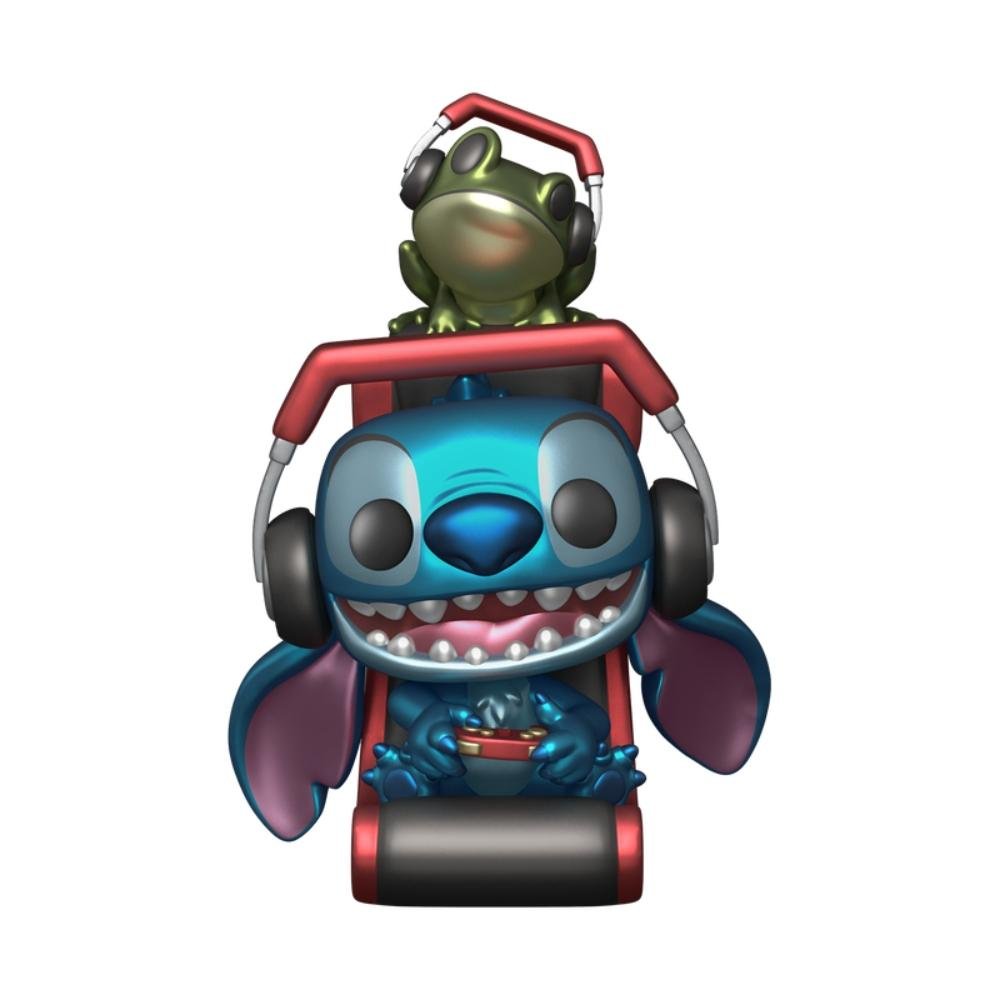 Boneco Funko Pop! Plus Disney Lilo & Stitch Gamer Metálico ÚNICO 3