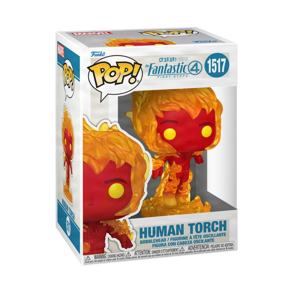 Boneco Funko Pop! Marvel Quarteto Fantástico - Tocha Humana ÚNICO 2