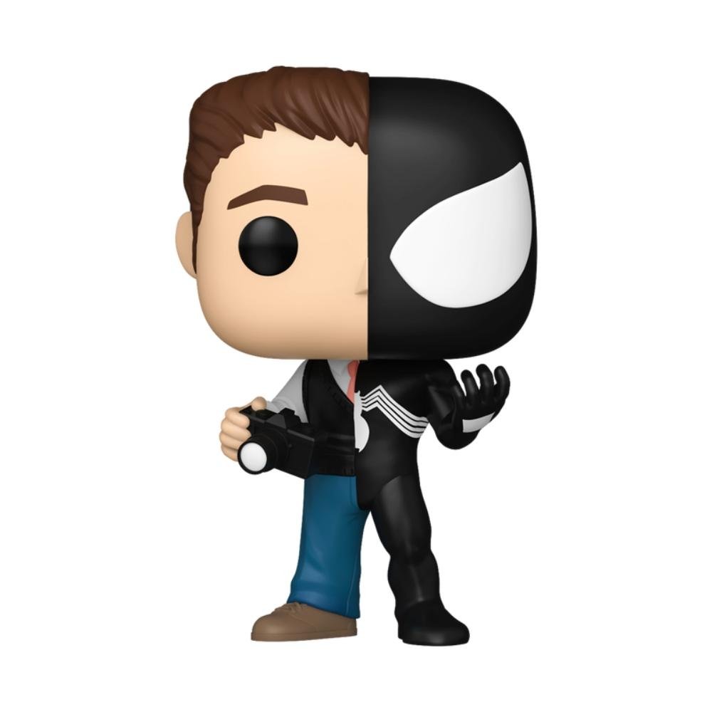 Boneco Funko Pop! Marvel Split - Peter/Homem-Aranha Preto ÚNICO 3