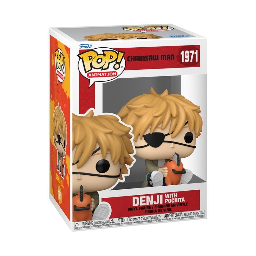 Boneco Funko Pop! Chainsaw Man - Denji & Pochita ÚNICO 2