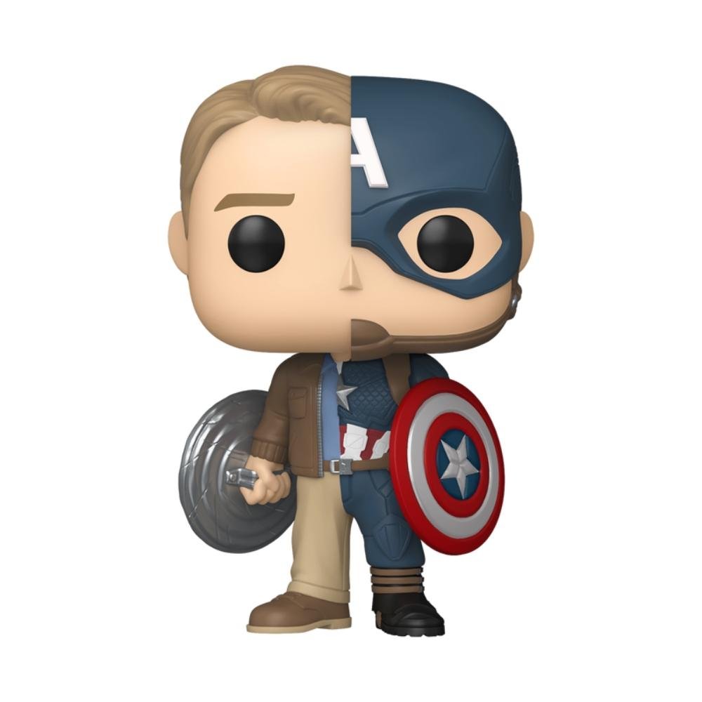 Boneco Funko Pop! Marvel Splits - Capitão América/Steve ÚNICO 3