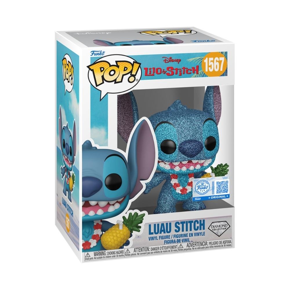 Boneco Funko Pop! Disney Lilo & Stitch Luau Stitch (Diamond) ÚNICO 2