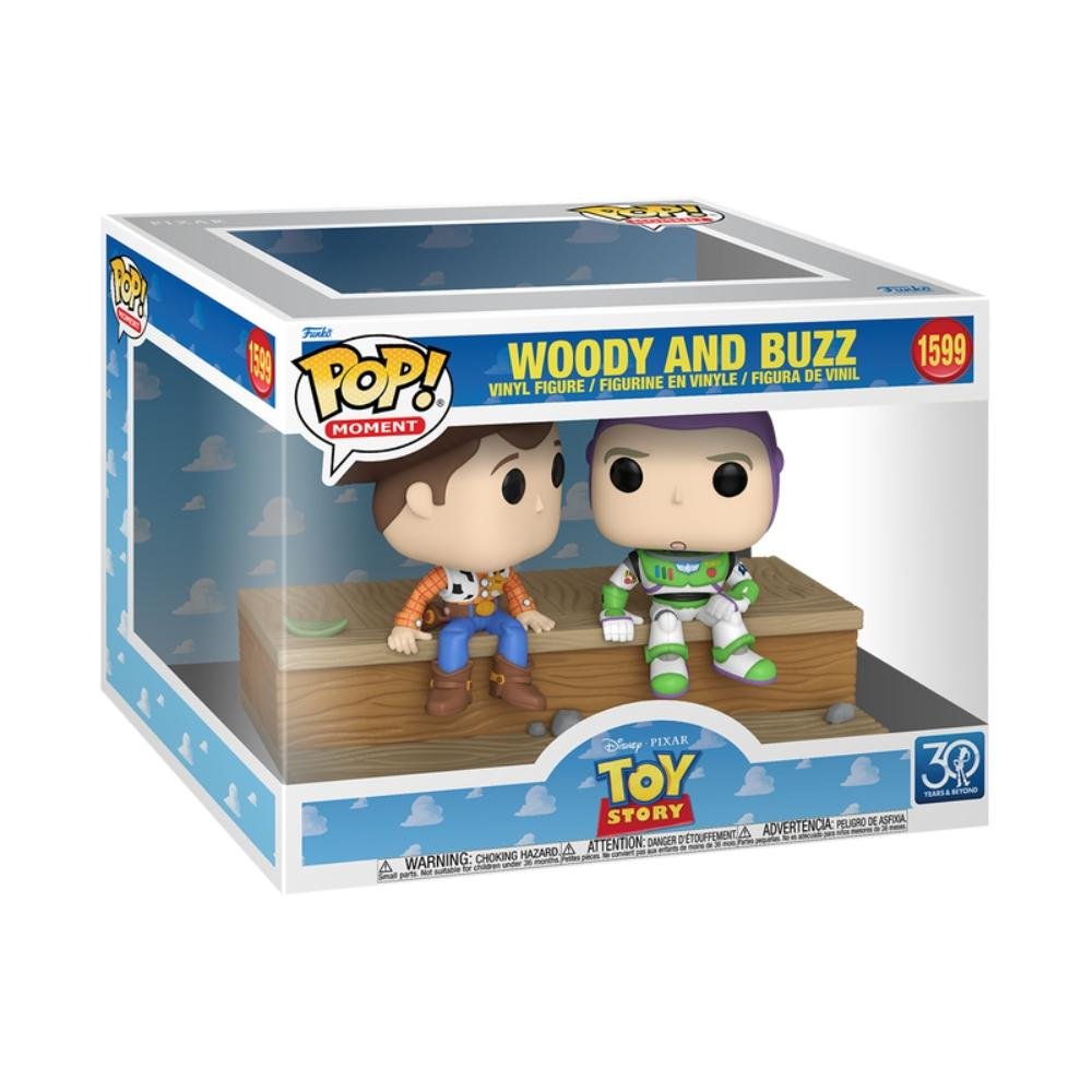 Boneco Funko Pop! Disney Toy Story 30 anos Woody & Buzz ÚNICO 2