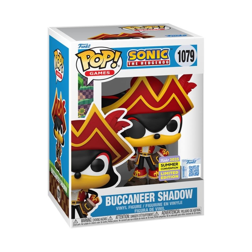 Boneco Funko Pop! SDCC25 Sonic the Hedgehog - Pirata Shadow ÚNICO 2