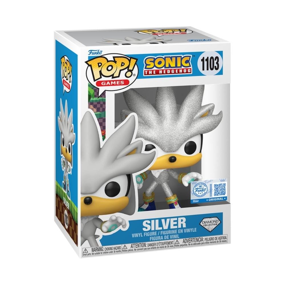 Boneco Funko Pop! Sonic The Hedgehog - Silver ÚNICO 2