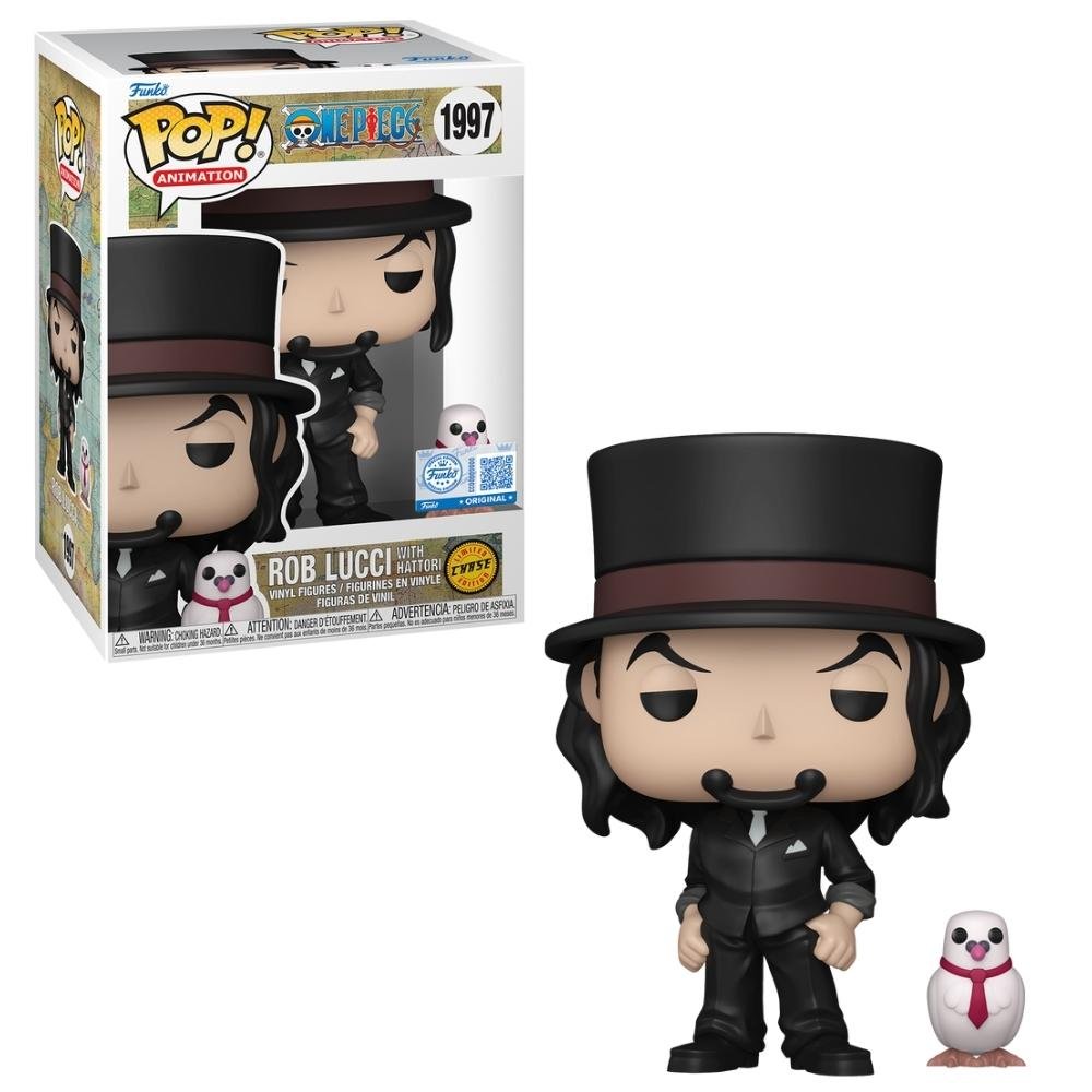 Boneco Funko Pop! One Piece Rob Lucci com Hattori com Chase ÚNICO 4