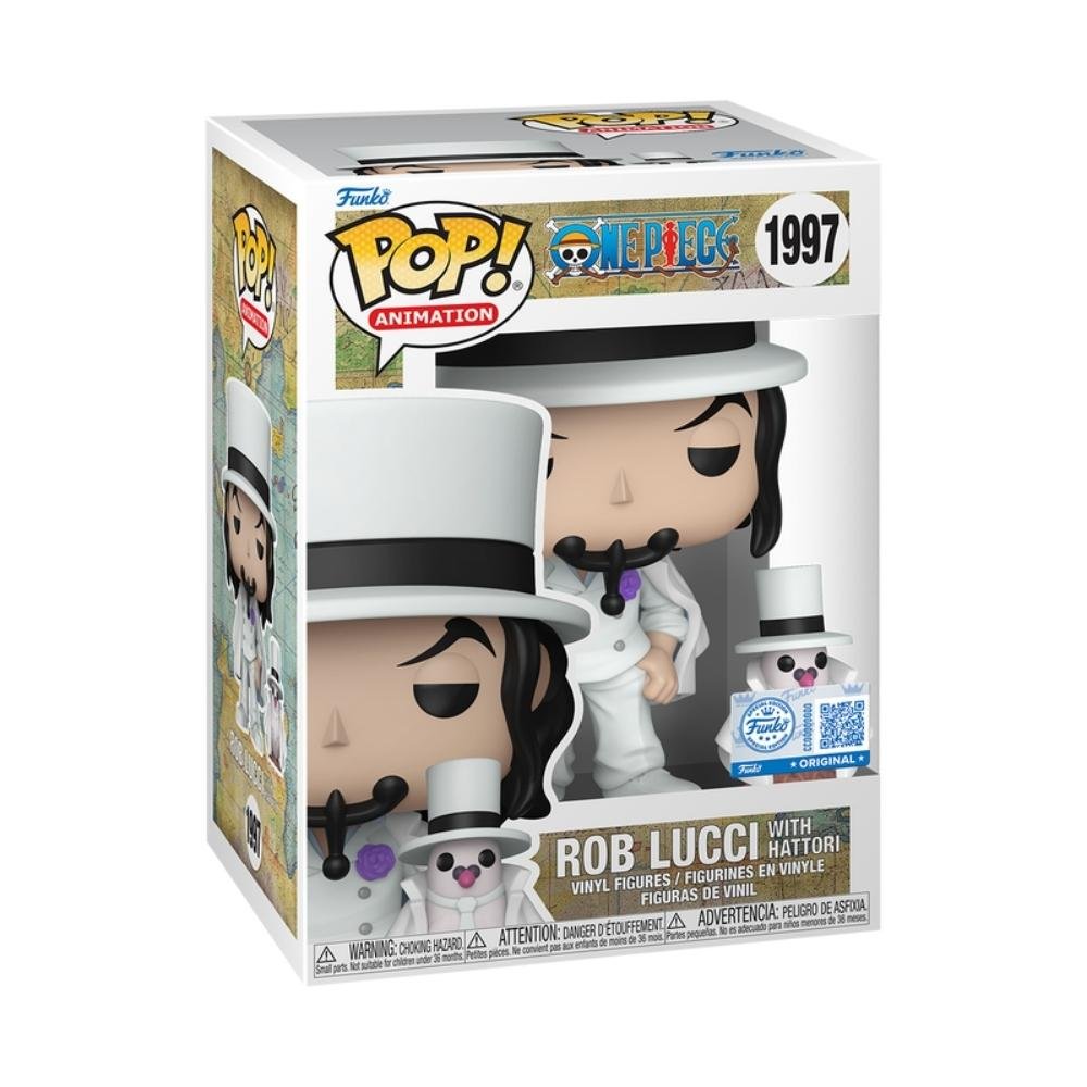 Boneco Funko Pop! One Piece Rob Lucci com Hattori com Chase ÚNICO 5