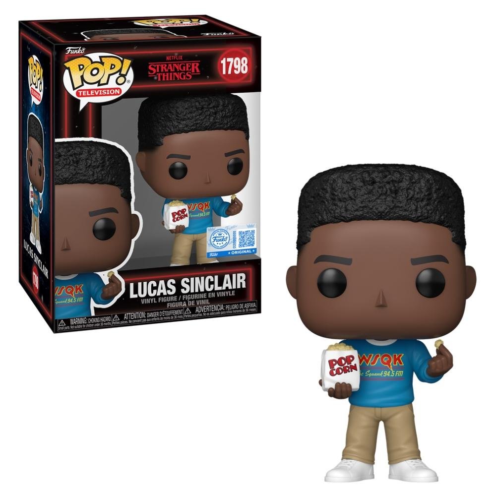 Boneco Funko Pop! Excl. Stranger Things T5 Lucas com Pipoca