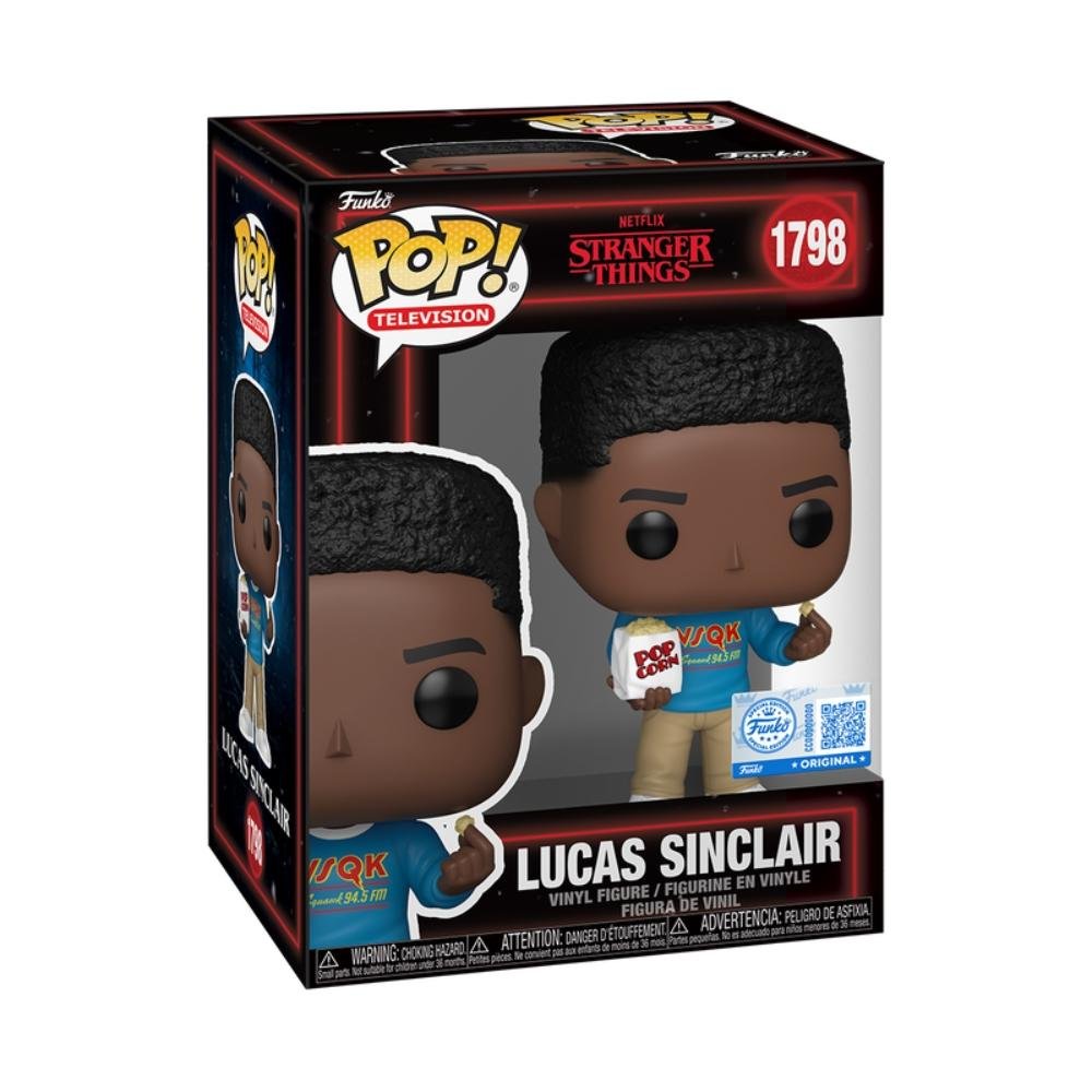 Boneco Funko Pop! Excl. Stranger Things T5 Lucas com Pipoca ÚNICO 2