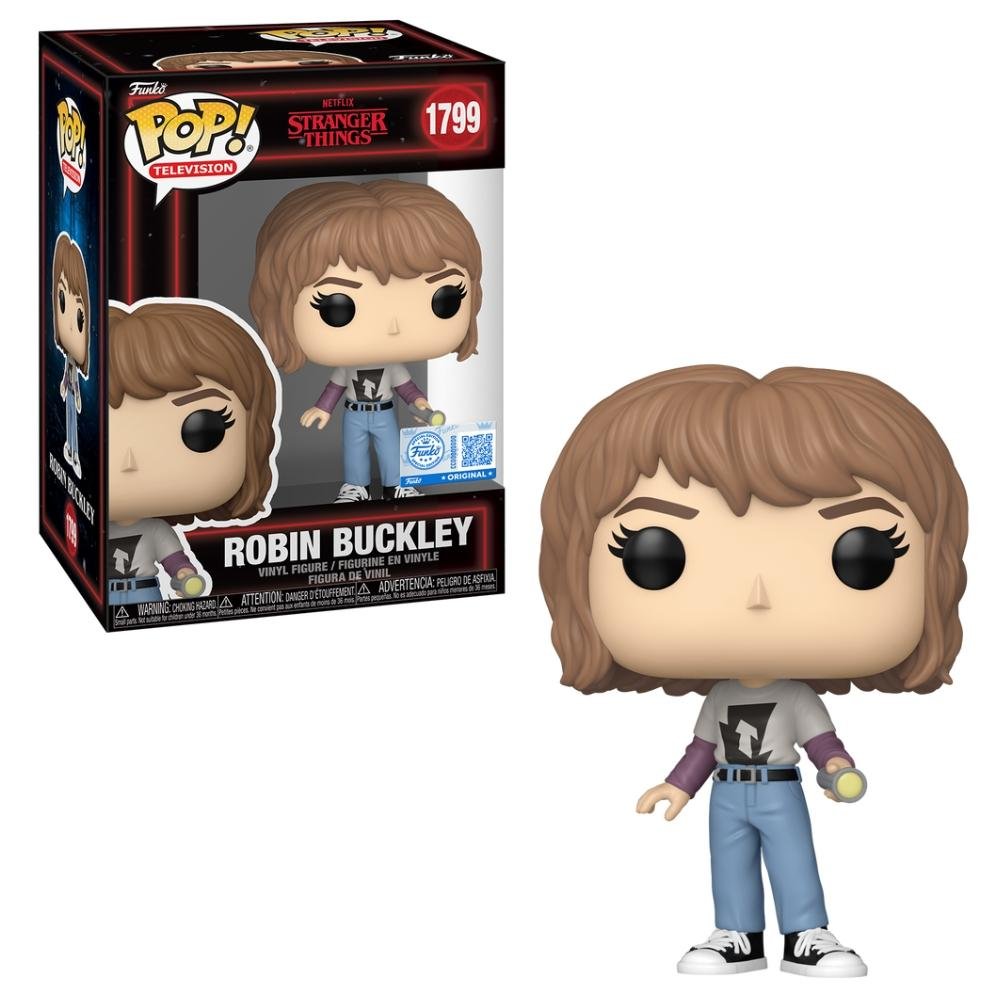 Boneco Funko Pop! Excl. Stranger Things T5 Robin c Lanterna ÚNICO 1