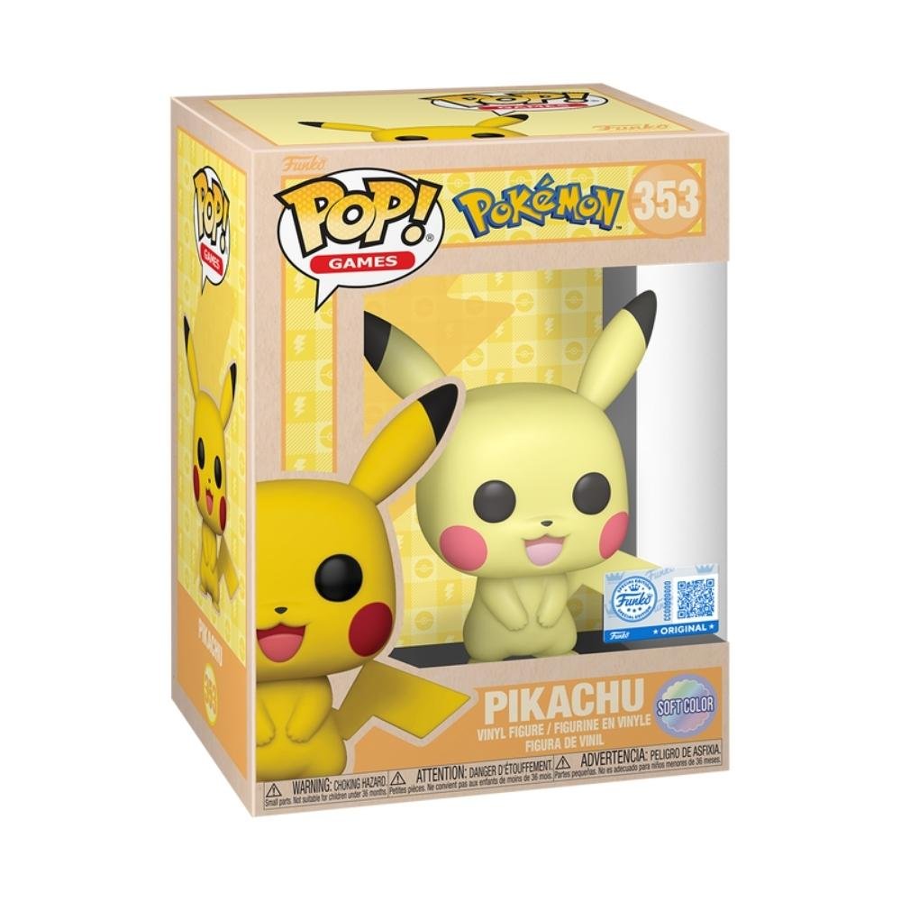 Boneco Funko Pop! Pokémon - Pikachu (Cores Claras) ÚNICO 2