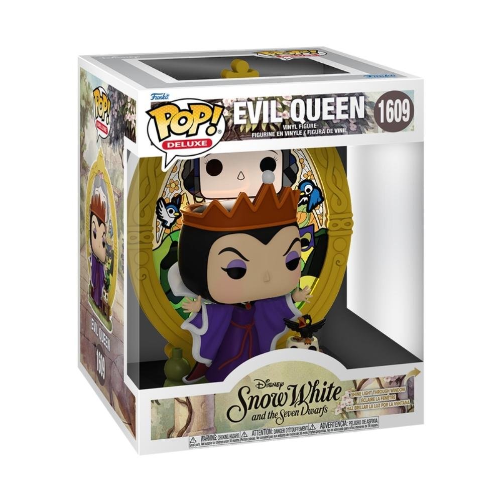 Boneco Funko Pop! Deluxe Disney Vilões Rainha Má com Vitral ÚNICO 2
