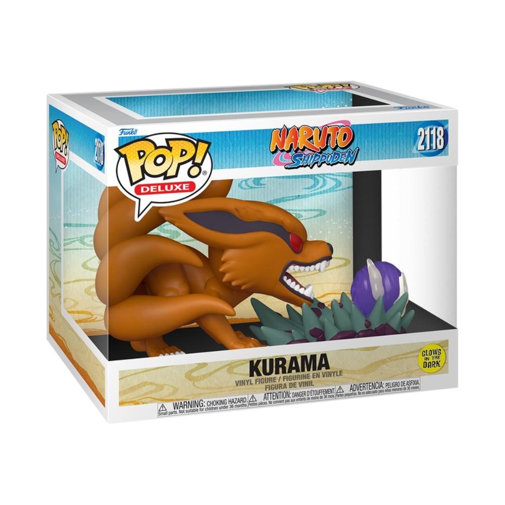 Boneco Funko Pop! Deluxe Naruto Shippuden - Kurama (Glow) ÚNICO 2