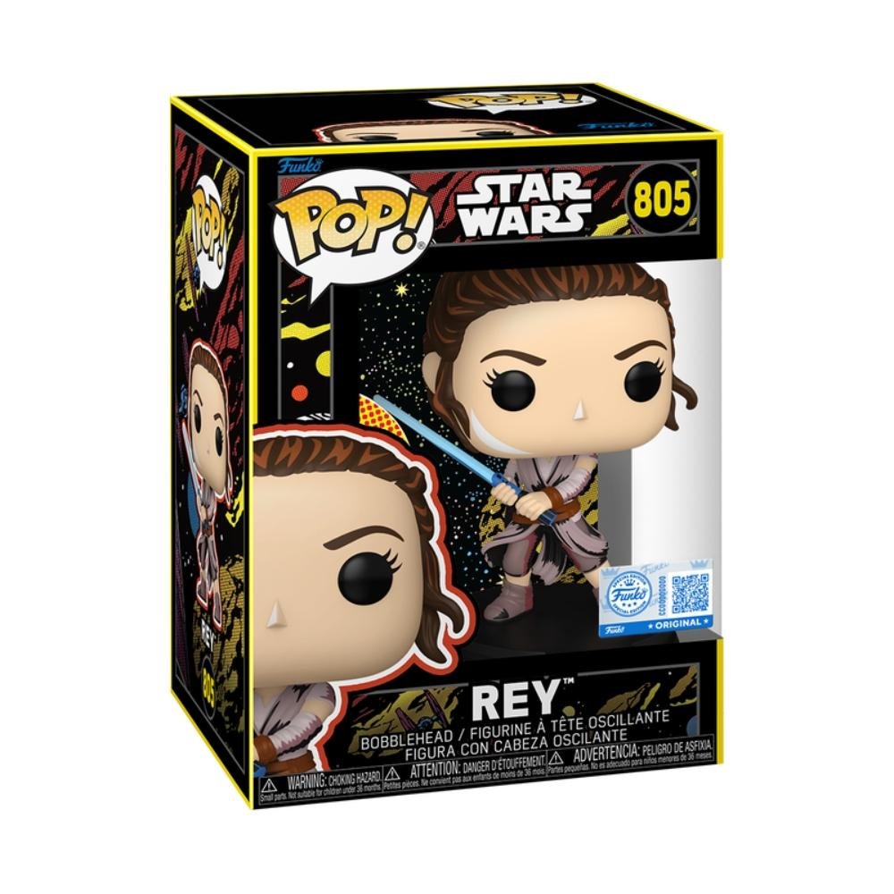 Boneco Funko Pop! Exclusivo Star Wars - Rey (Retro) ÚNICO 2