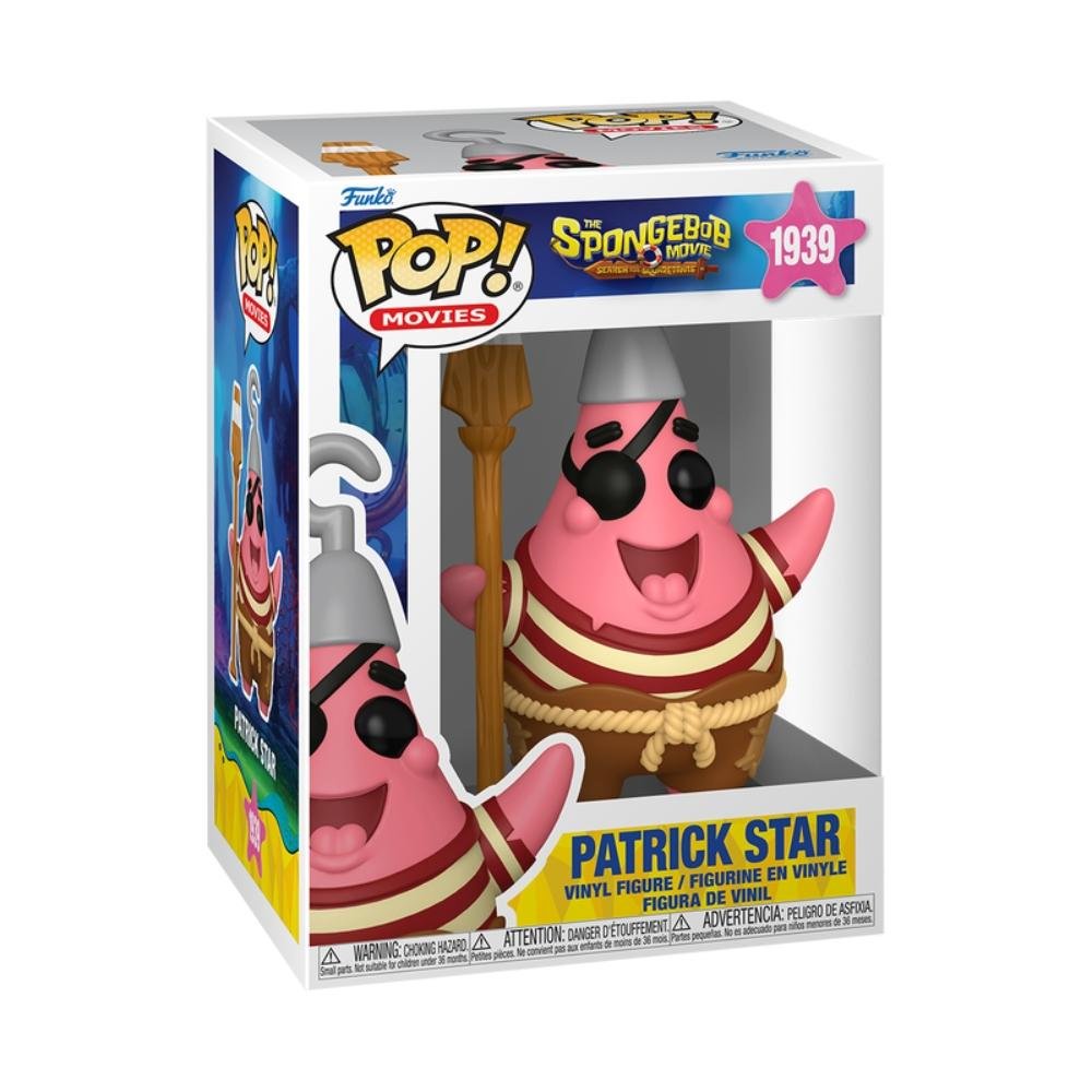 Boneco Funko Pop! Bob Esponja O Filme - Pirata Patrick ÚNICO 2