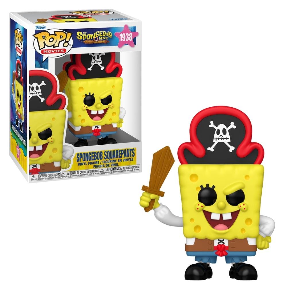 Boneco Funko Pop! Bob Esponja O Filme - Pirata Bob Esponja