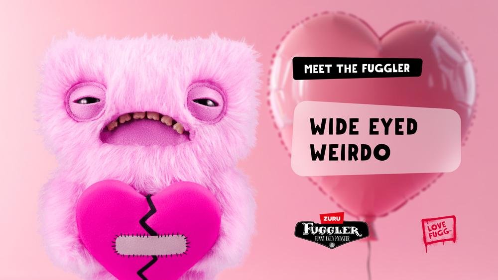 Kit 2 Pelúcias Fuggler Love Fuggs 23cm Rosa e Vermelho ÚNICO 9