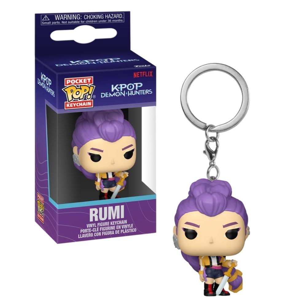 Kit Boneco Funko Pop! Guerreiras do K-Pop - Rumi + Chaveiro ÚNICO 4
