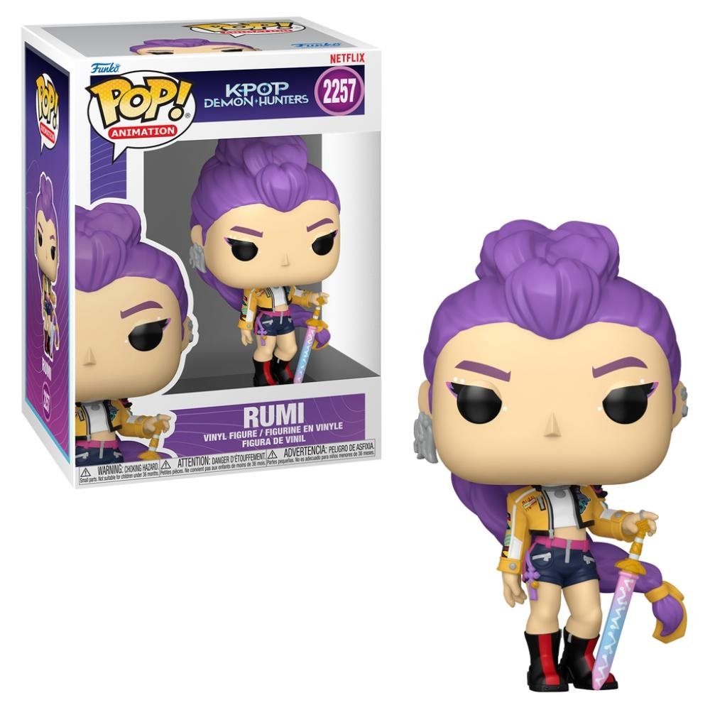 Kit Boneco Funko Pop! Guerreiras do K-Pop - Rumi + Chaveiro ÚNICO 7