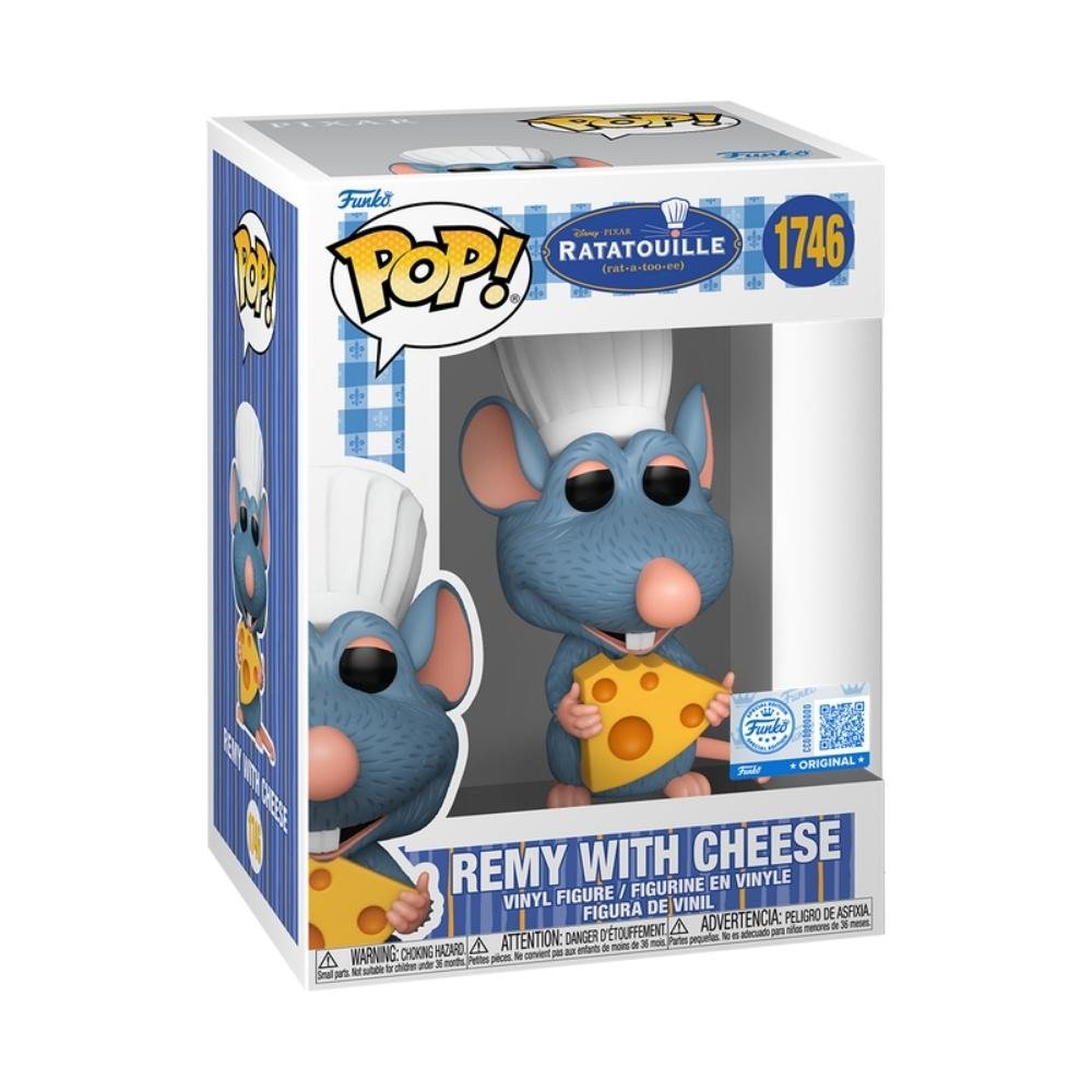 Boneco Funko Pop! Exclusivo Disney Ratatouille Remy c Queijo ÚNICO 2