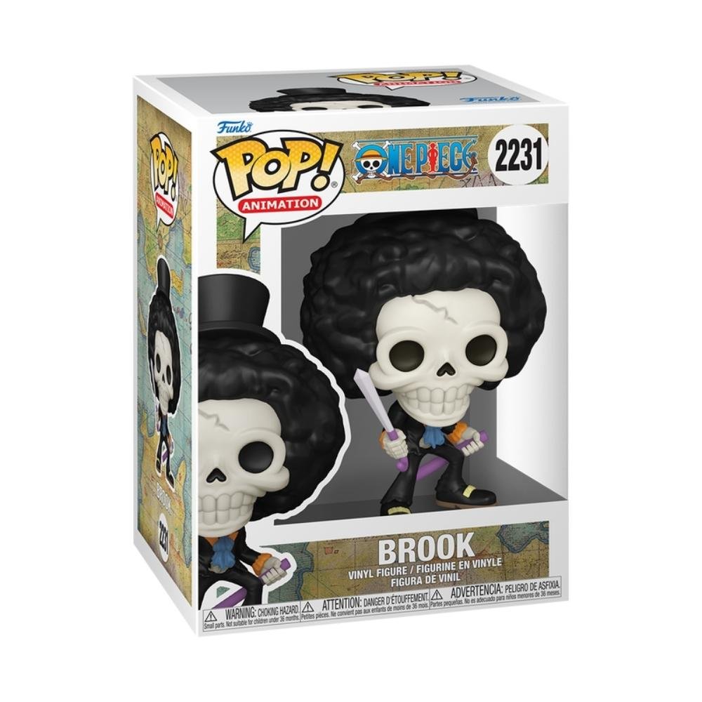 Boneco Funko Pop! One Piece - Brook com Espadas ÚNICO 2