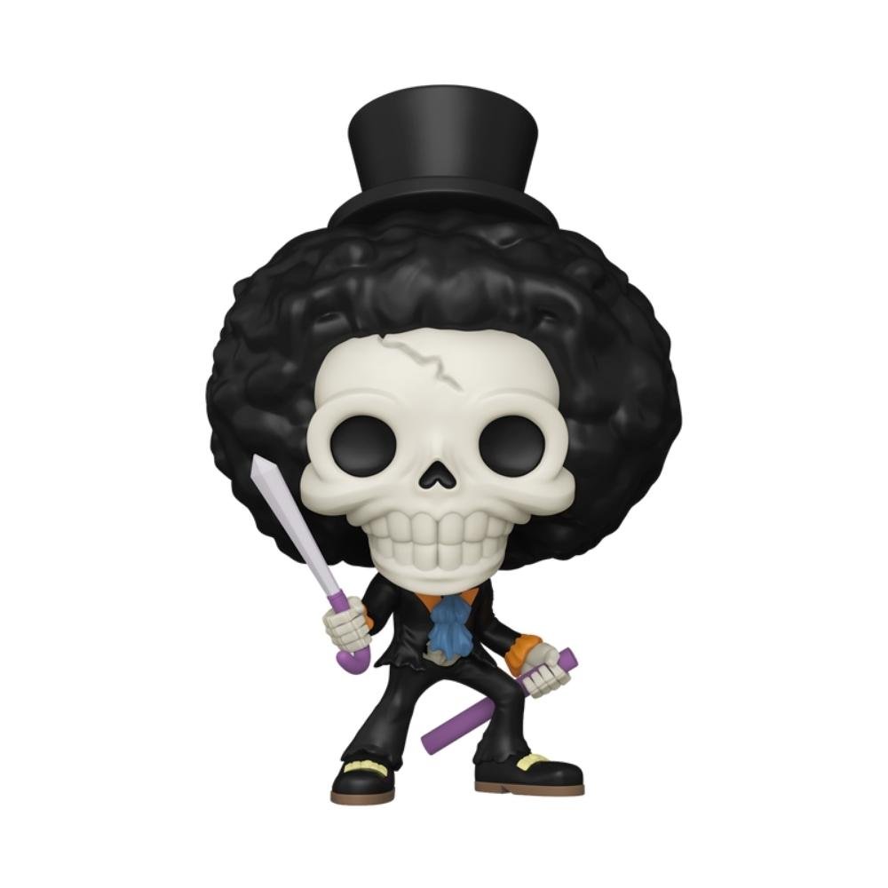 Boneco Funko Pop! One Piece - Brook com Espadas ÚNICO 3