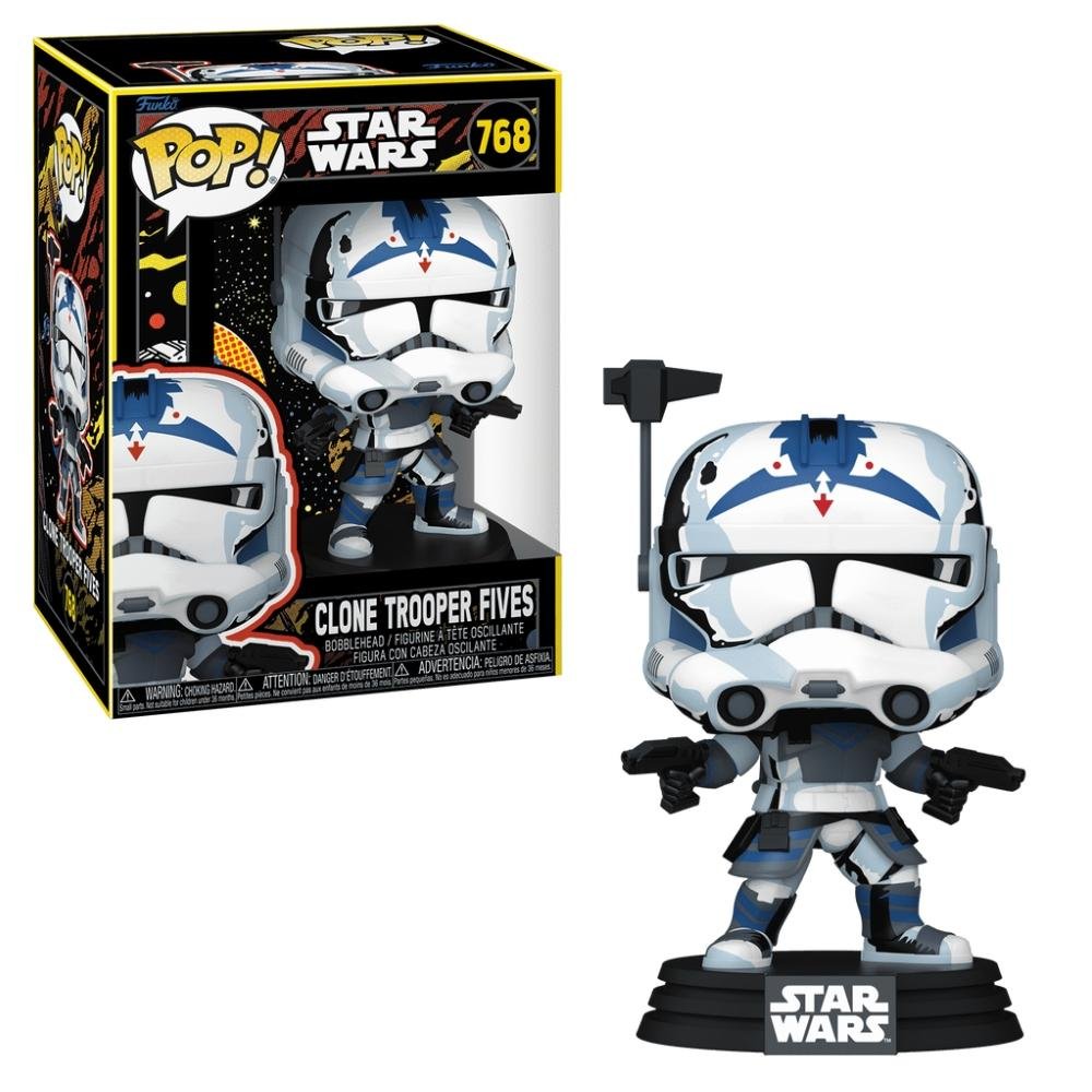 Boneco Funko Pop! Star Wars Clone Trooper Fives (Retro)