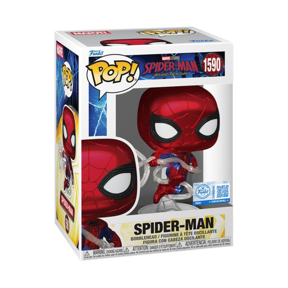 Boneco Funko Pop! Exclusivo Marvel Homem-Aranha: Um Novo Dia (Metalico) ÚNICO 2