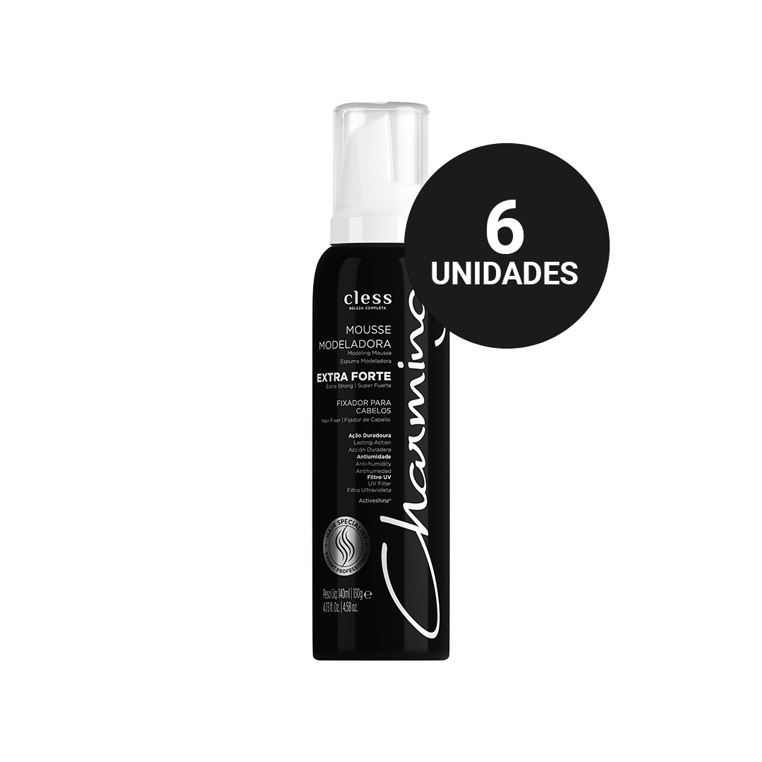 Kit Profissional Charming Mousse Modeladora Extra Forte (6x140ml) ÚNICO 1