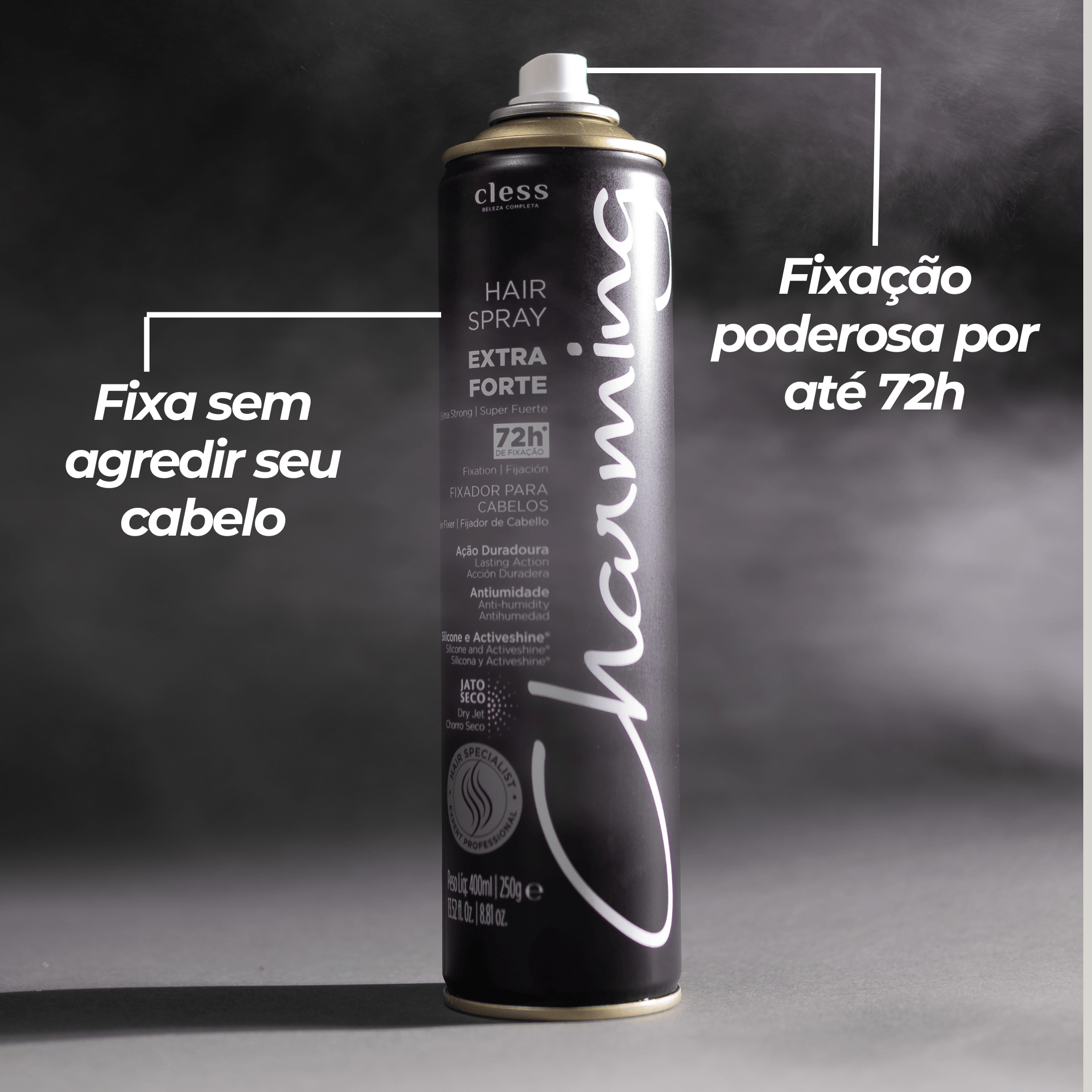 Charming Hair Spray Extra Forte Sem Perfume 400ml 400ml 2