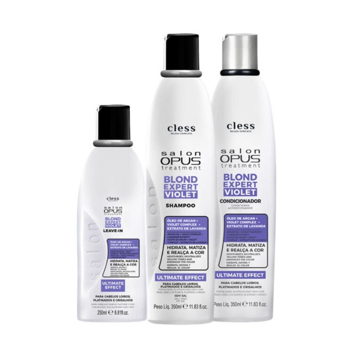 Kit Salon Opus Blond Expert Violet 3pcs (Sh + Cond + L-in)