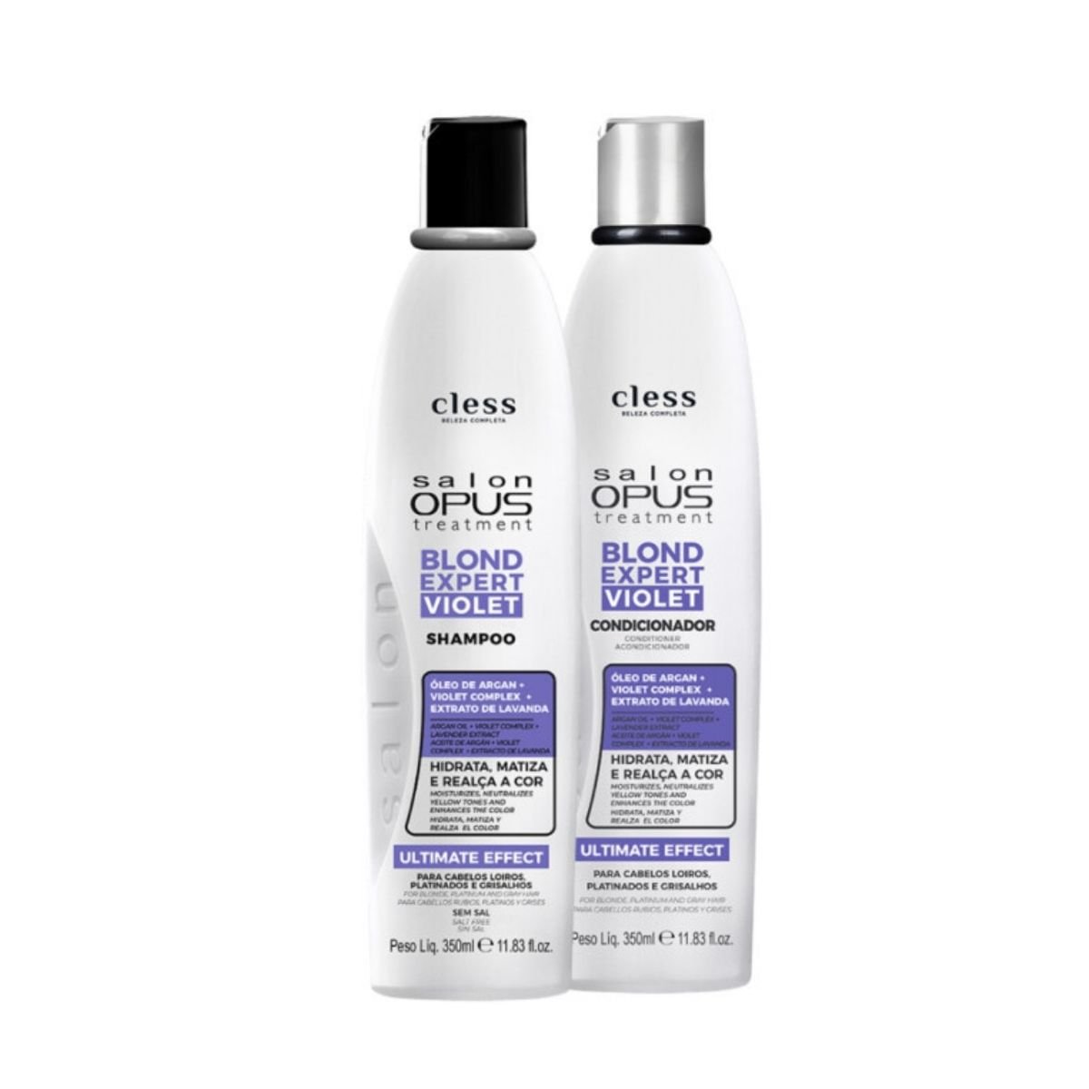 Kit Shampoo e Condicionador Salon Opus Blond Expert 350ml 2pc