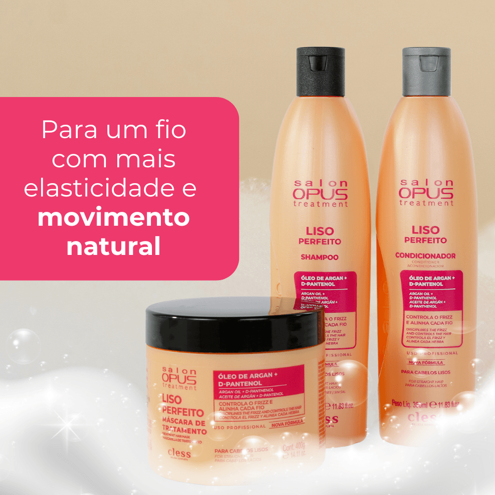 Condicionador  Liso Perfeito Salon Opus 350ml 350ml 3