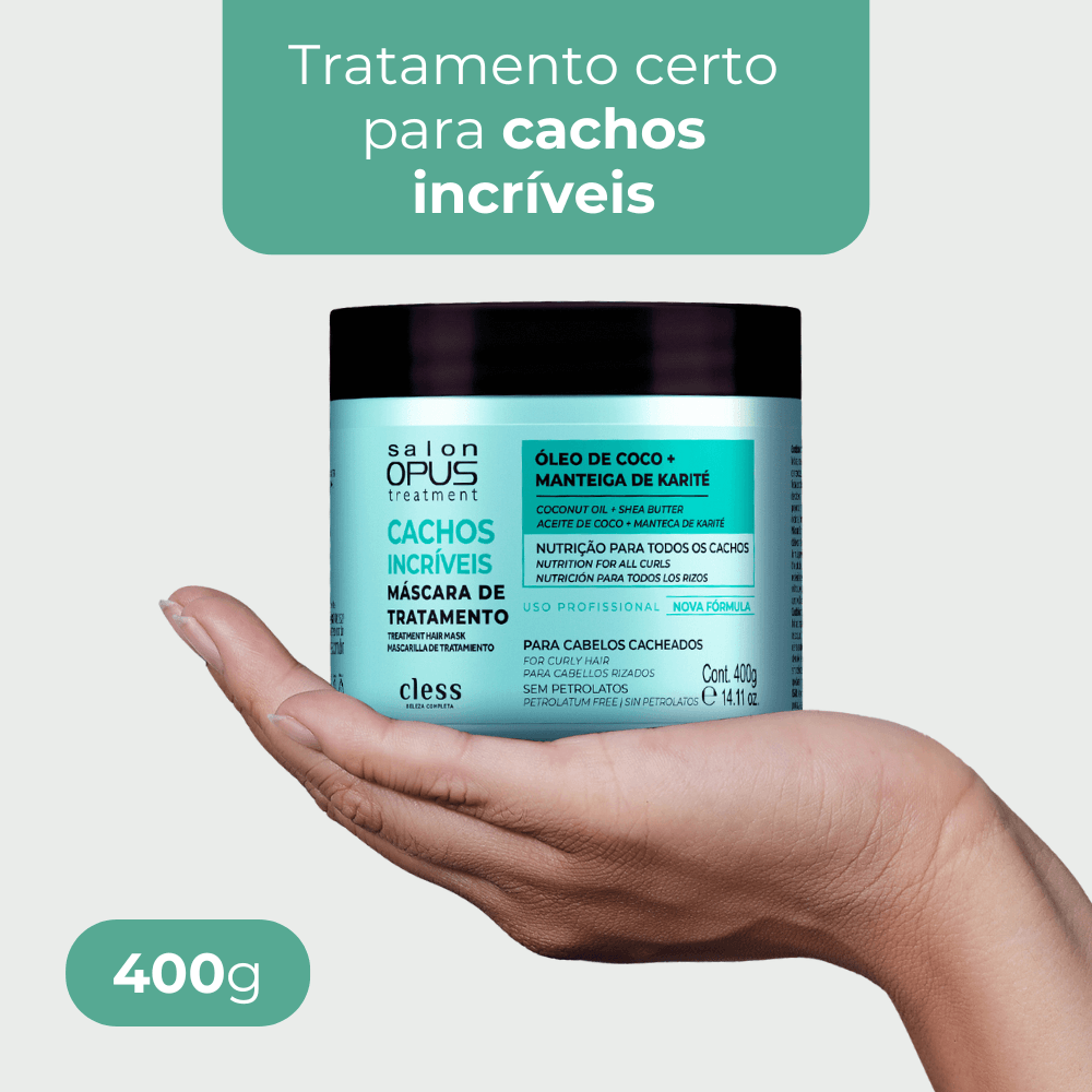 Mascara para tratamento Cachos Incríveis Salon Opus 400g 400g 4