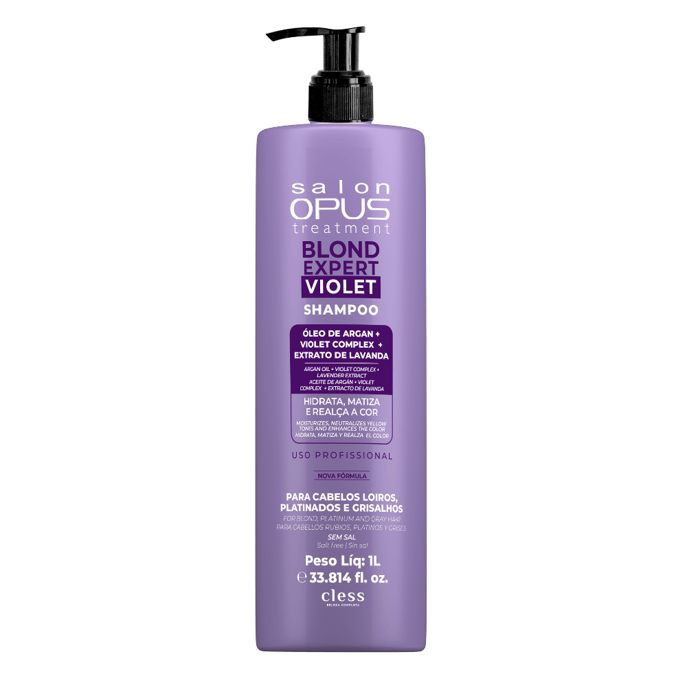 Shampoo Matizador professional Blond Expert Violet Salon Opus  1L 1L 1