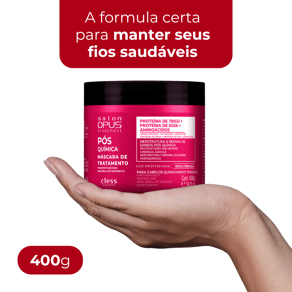 Mascara para tratamento pós química Salon Opus 400g 400g 4