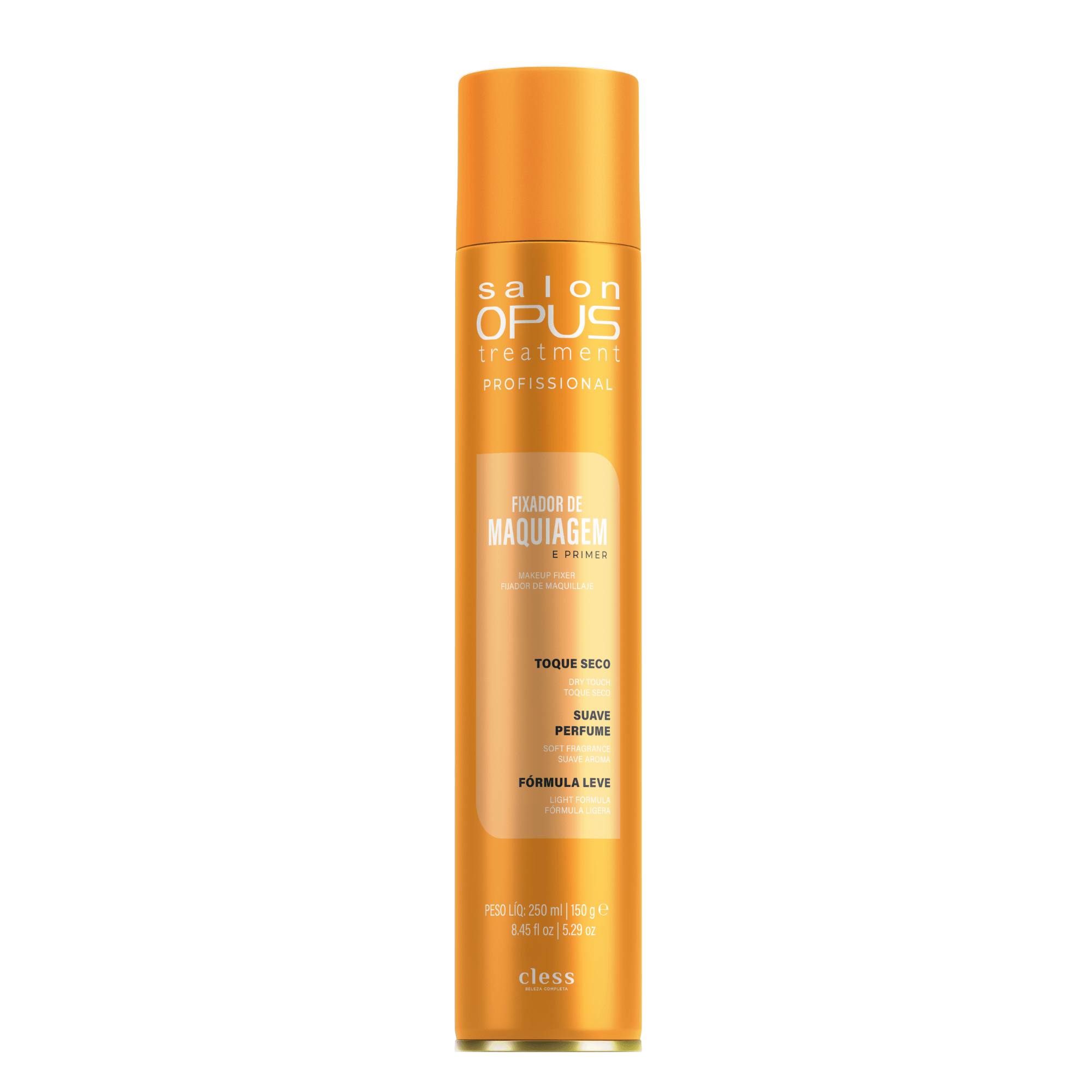 Fixador de Maquiagem e Primer Finalizador 250ml Efeito Gloss Uso Profissional Salon opus
