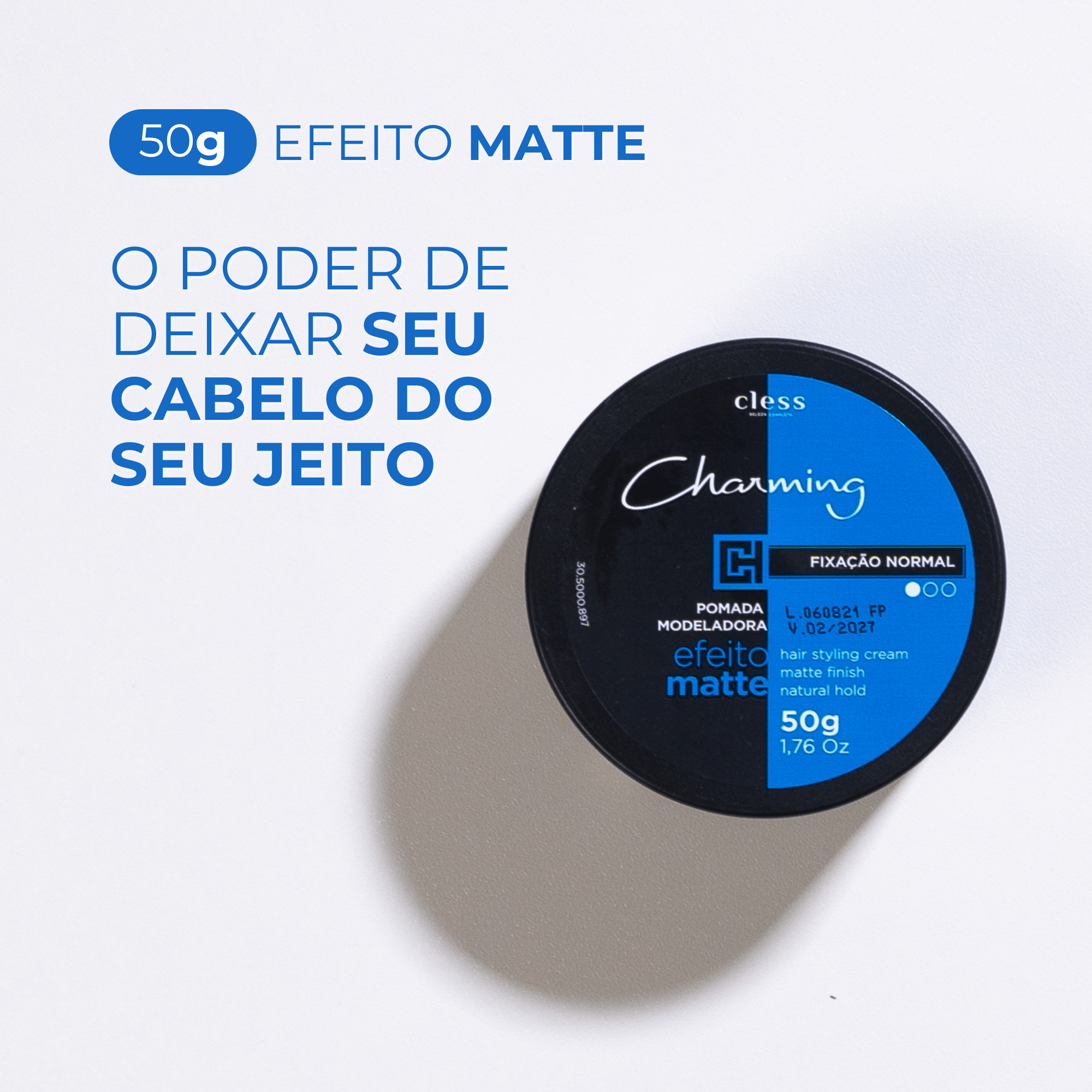Cera Modeladora Normal Efeito Matte 50g Charming 50g 1