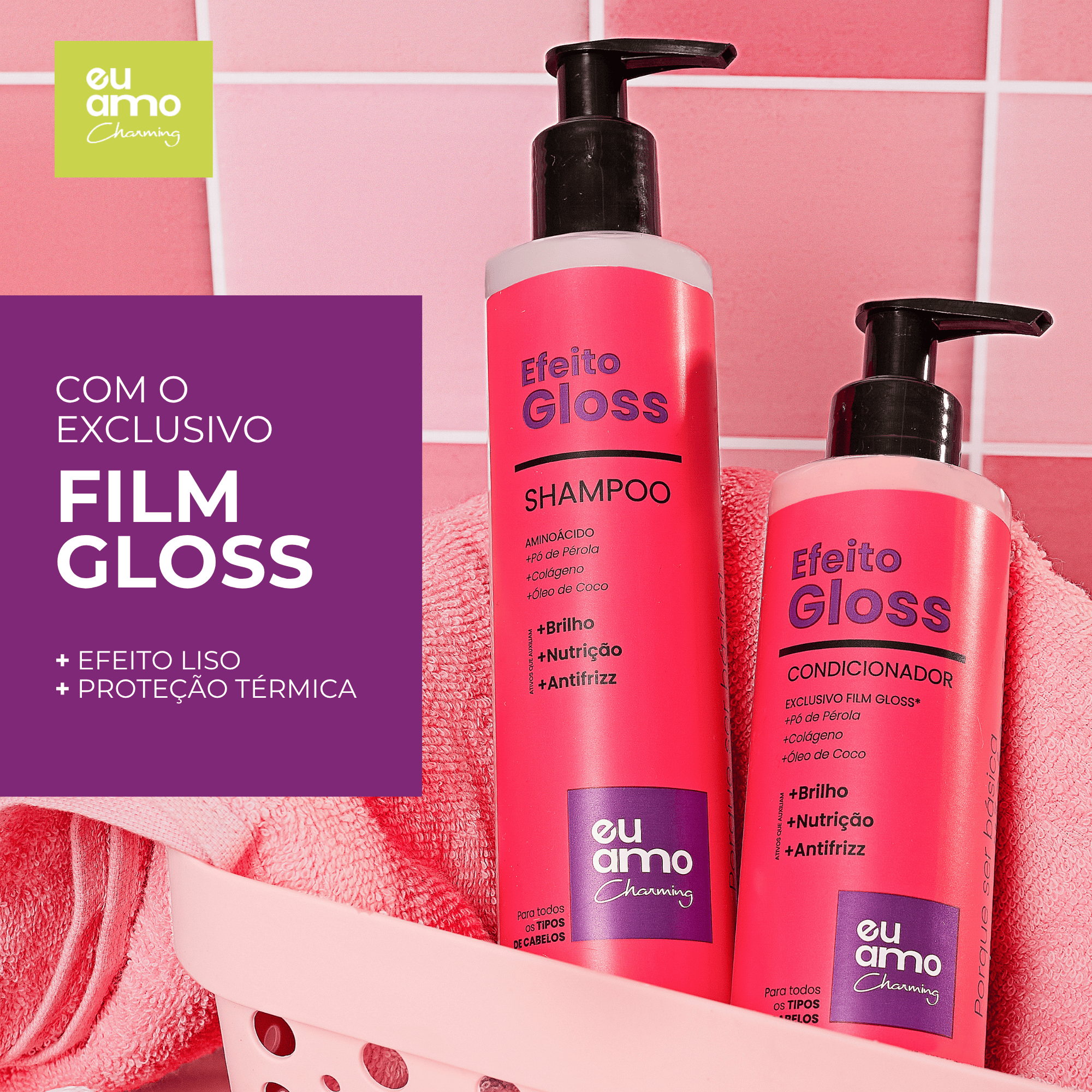 Condicionador Efeito Gloss Brilho Intenso Eu Amo Charming 200ML 200ml 2