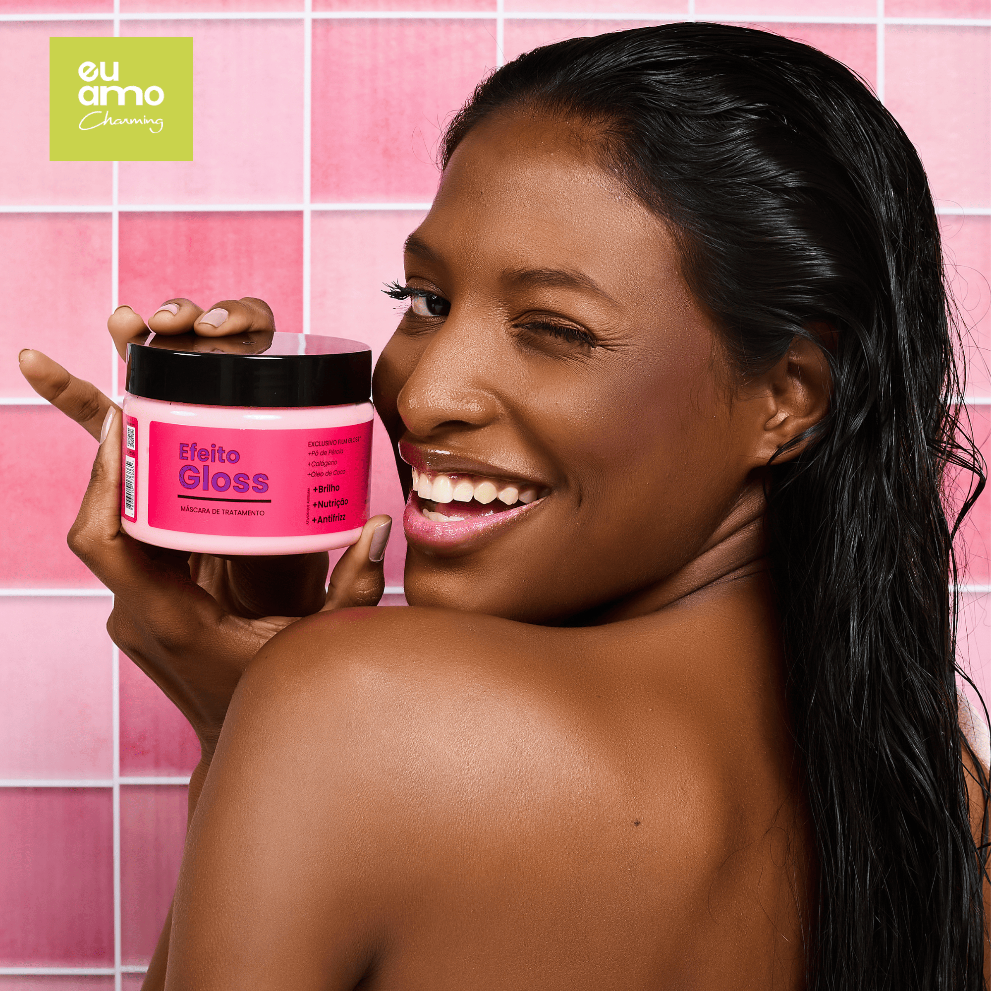 Mascara de Tratamento Efeito Gloss Eu Amo Charming 250g 250g 4