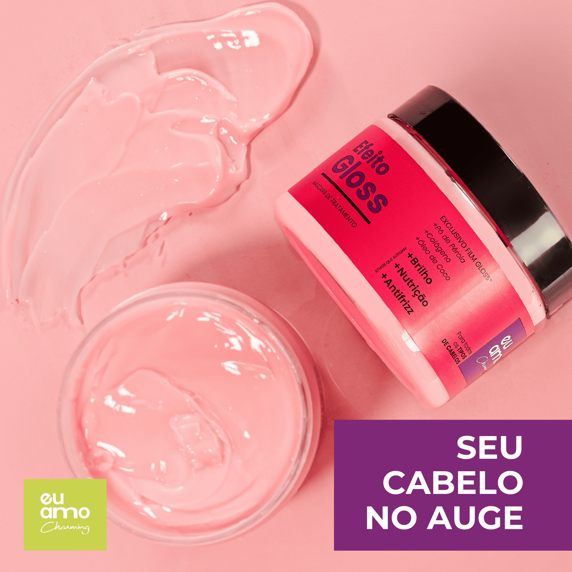 Kit Tratamento Efeito Gloss Completo Eu Amo Charming ÚNICO 2