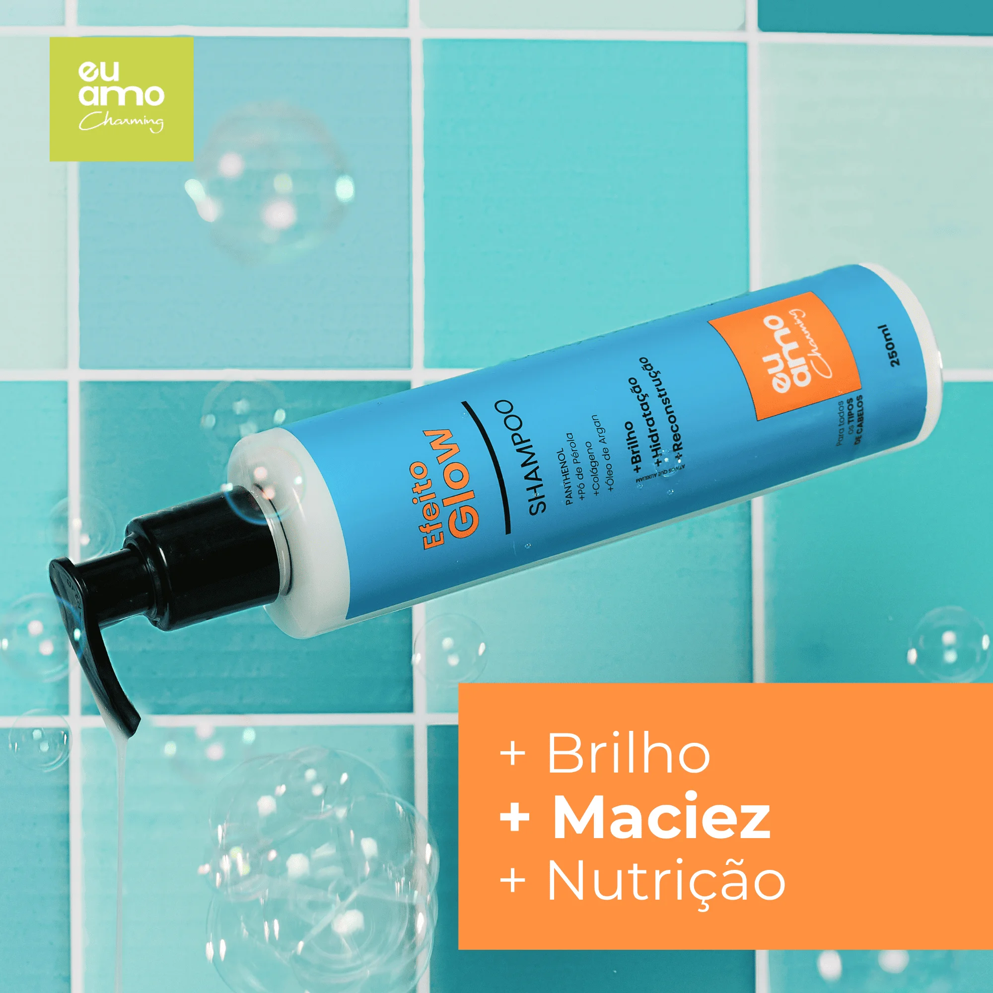 Kit Tratamento Argan Efeito Glow Completo Eu Amo Charming ÚNICO 10