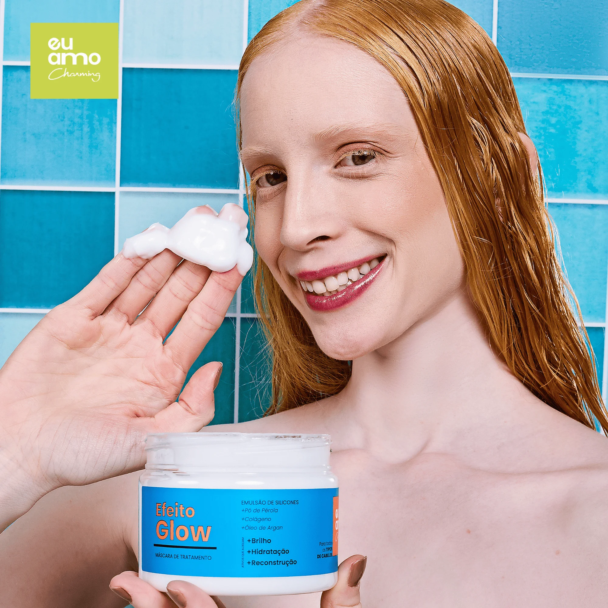 Kit Tratamento Argan Efeito Glow Completo Eu Amo Charming ÚNICO 6