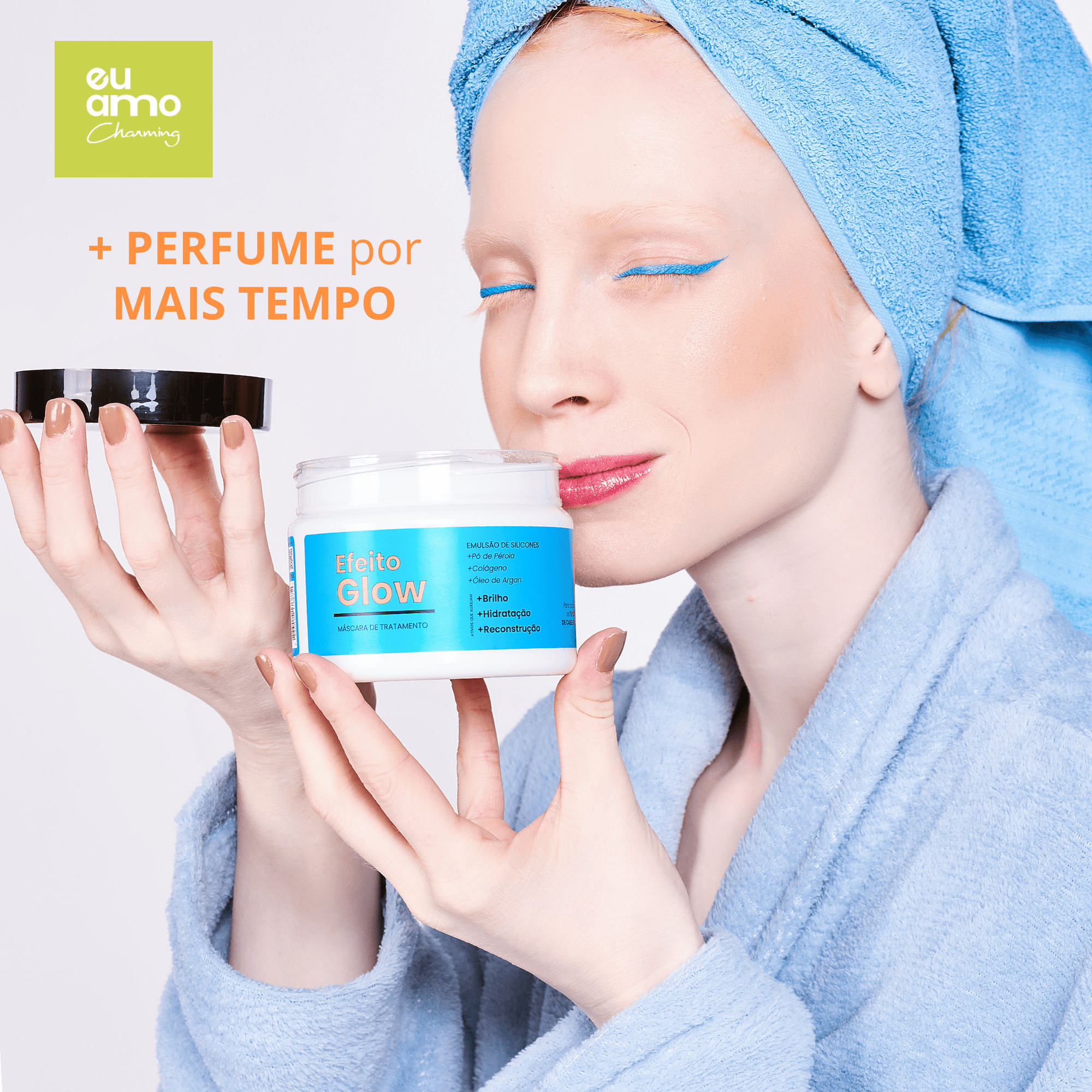 Mascara de Tratamento Argan Efeito Glow Eu Amo Charming 250g 250g 3