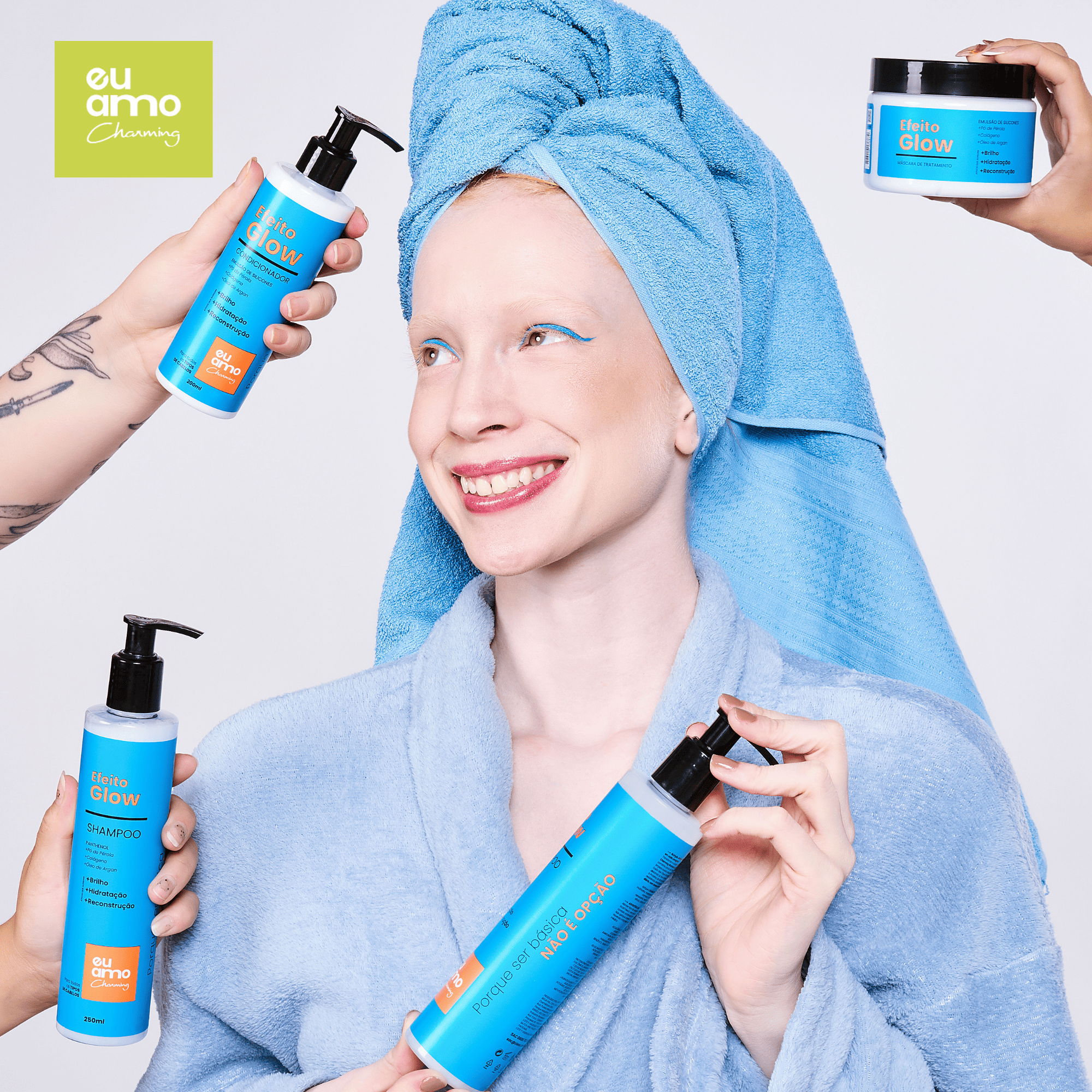 Mascara de Tratamento Argan Efeito Glow Eu Amo Charming 250g 250g 4