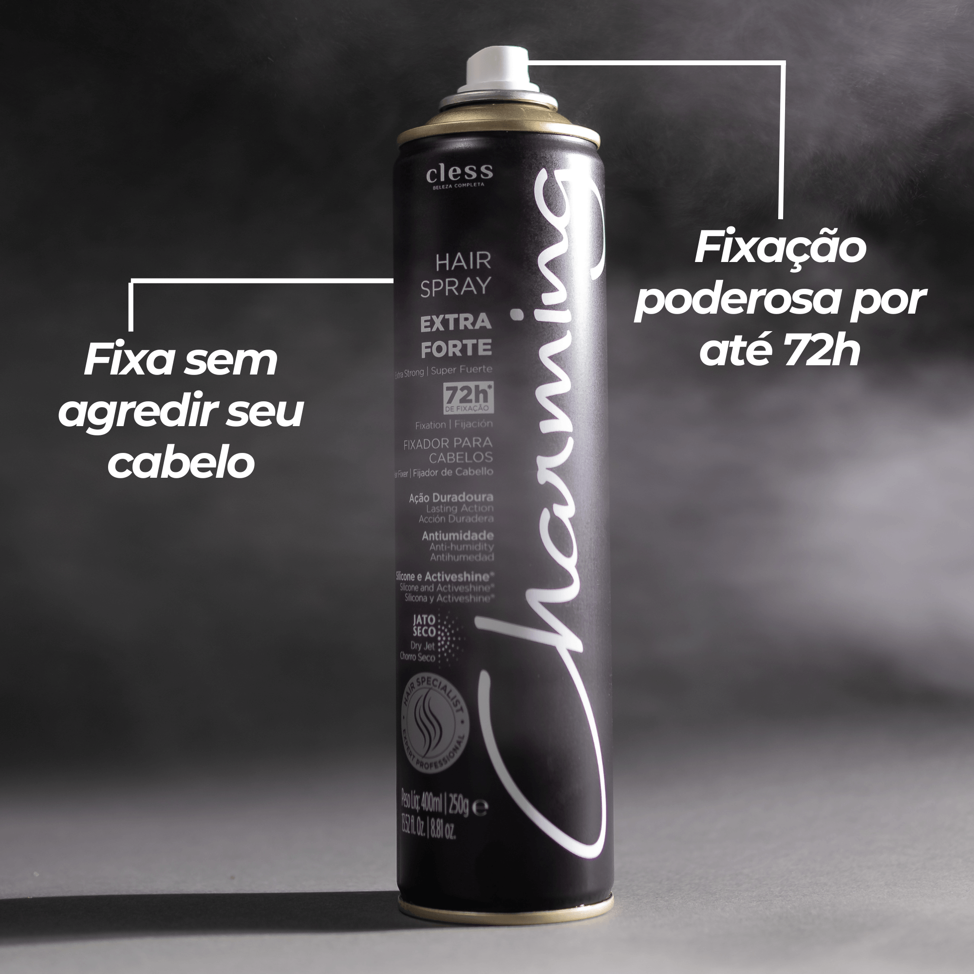 Charming Hair Spray Extra Forte Outubro Rosa Edição limitada 400ml 400ml 2