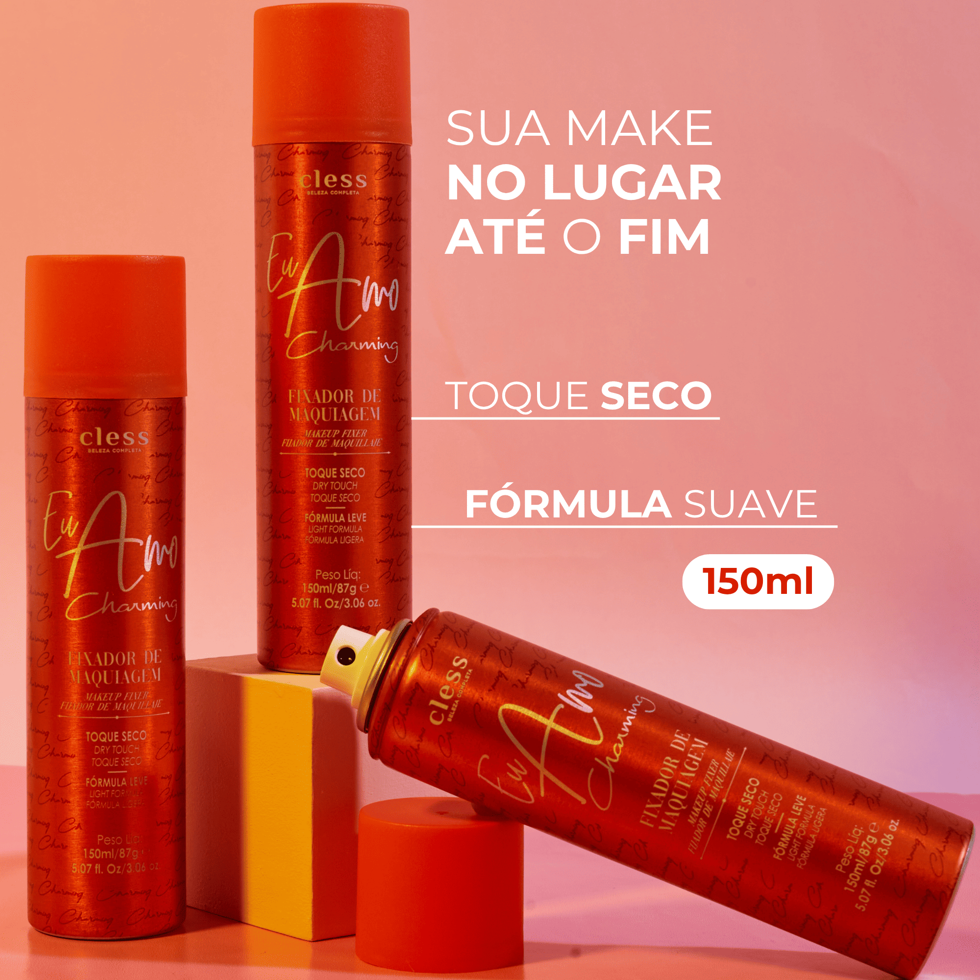 Kit Fixação Completa Fixa Maquiagem e Hair Spray Extra forte ÚNICO 5